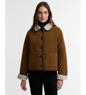 Barbour Chaqueta de pana Penny Fleece marrón