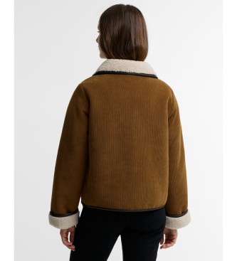 Barbour Chaqueta de pana Penny Fleece marrón