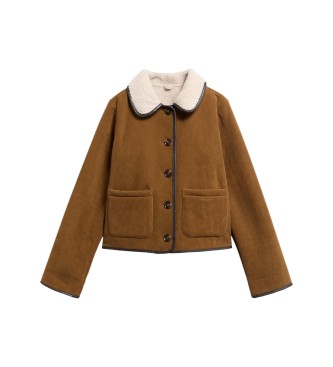 Barbour Chaqueta de pana Penny Fleece marrón