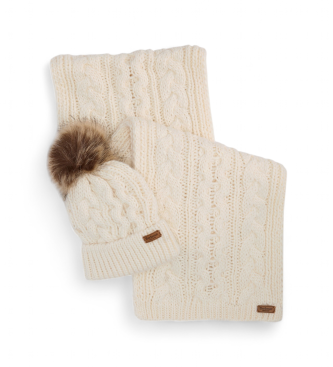 Barbour Set regalo gorro y bufanda Penshaw beige