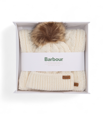 Barbour Set regalo gorro y bufanda Penshaw beige