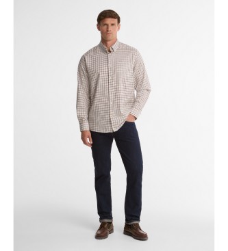 Barbour Camisa Preston Regular Tattersall granate