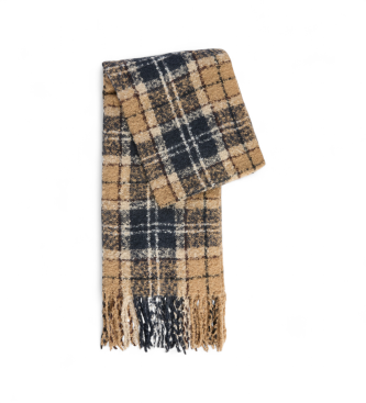 Barbour Set regalo gorro y bufanda tartán Saltburn beige, marino