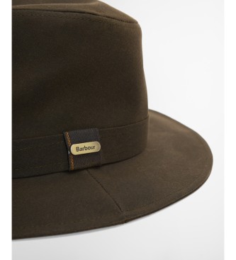 Barbour Chapeau Bushman ciré vintage vert olive