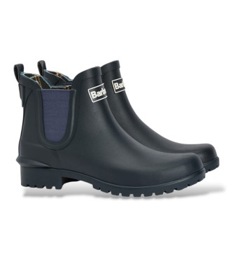 Barbour Wilton Chelsea Welly Navy Boots