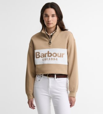 Barbour Sudadera Zaria Half Zip beige