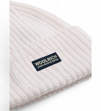 Woolrich Gorro Fine Merinos Logo bege
