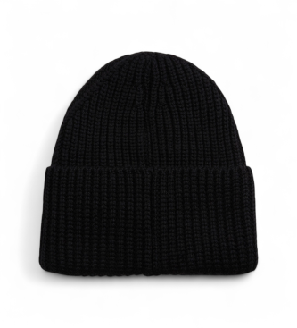 Woolrich Gorro Fine Merinos Logo preto