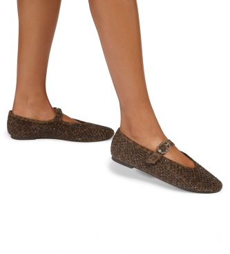 Kurt Geiger Bailarinas de ante Mayfair marrón