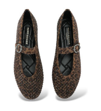 Kurt Geiger Bailarinas de ante Mayfair marrón