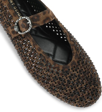 Kurt Geiger Bailarinas de ante Mayfair marrón