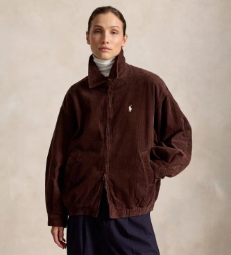 Polo Ralph Lauren Bruine corduroy jas van katoen