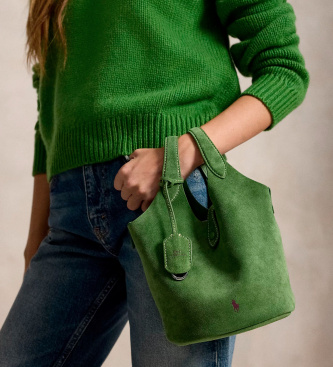 Polo Ralph Lauren Sac tote bandoulière Polo Play en daim vert