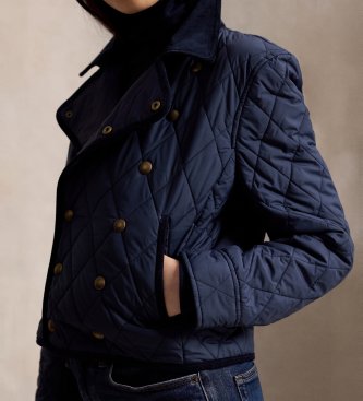 Polo Ralph Lauren Veste matelassée croisée bleu marine