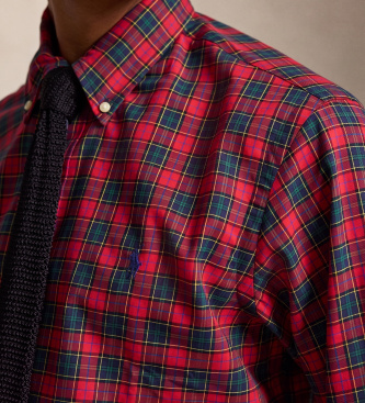 Polo Ralph Lauren Camisa de sarga Custom Fit con cuadros rojo