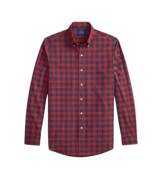 Polo Ralph Lauren Camisa de sarga Custom Fit con cuadros rojo