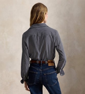 Polo Ralph Lauren Camisa oxford de algodão com riscas marinho
