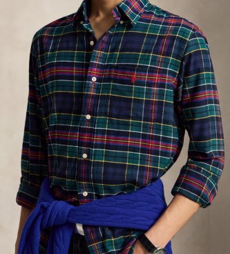 Polo Ralph Lauren Camisa de sarga técnica Custom Fit verde