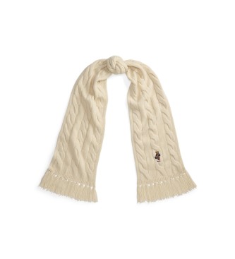 Polo Ralph Lauren Sciarpa a trecce con Polo Bear beige