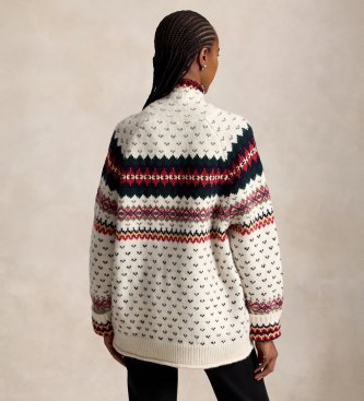 Polo Ralph Lauren Fair-Isle-Pullover aus Wollmischung in Cremeweiß