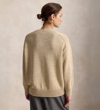 Polo Ralph Lauren Trui met winterse Polo Bear beige