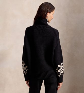 Polo Ralph Lauren Wollpullover mit schwarzem Rollkragen