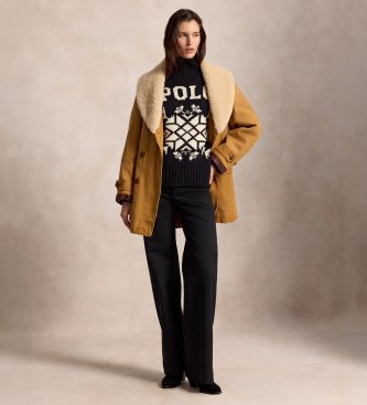 Polo Ralph Lauren Wollpullover mit schwarzem Rollkragen