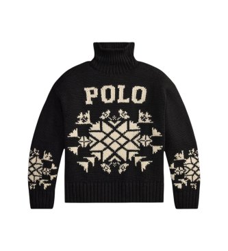 Polo Ralph Lauren Wollpullover mit schwarzem Rollkragen
