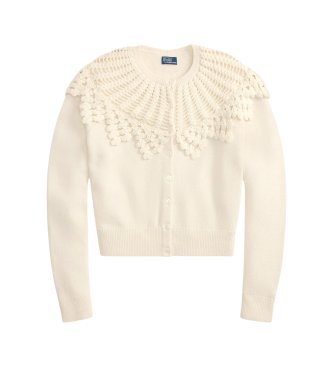 Polo Ralph Lauren Gehaakt vest van wol en alpaca in crèmewit