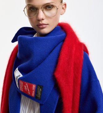Essentiel Antwerp Manteau Réversible Kelp bleu