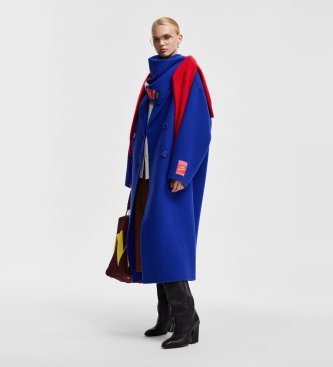Essentiel Antwerp Manteau Réversible Kelp bleu