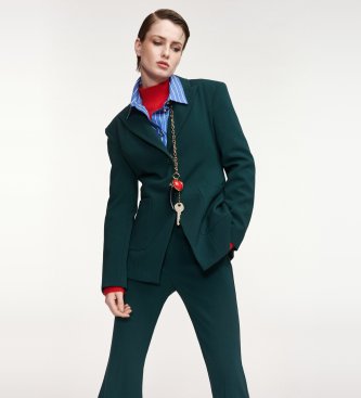 Essentiel Antwerp Blazer Ajusté Knightly vert foncé