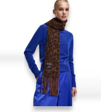 Essentiel Antwerp Écharpe réversible Kattern marron