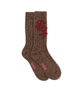 Essentiel Antwerp Klover Socken mit Stickerei, braun