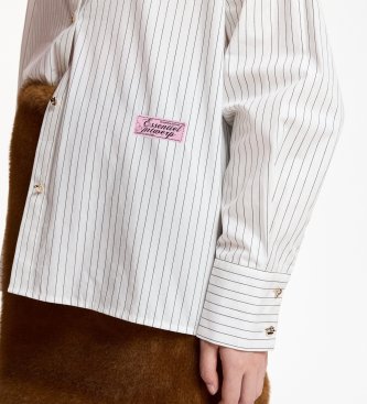 Essentiel Antwerp Chemise à col lavallière Kacao blanc cassé