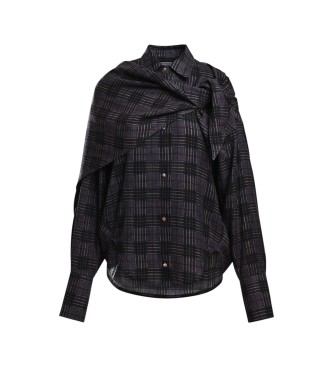Essentiel Antwerp Chemise Oversize avec Foulard Kiss gris, noir