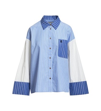 Essentiel Antwerp Chemise en tissu mixte Kovid bleu