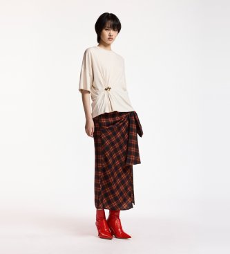 Essentiel Antwerp Tee-shirt avec broche Kuba blanc cassé