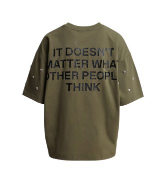 Essentiel Antwerp Groen Kourse Tachuelas T-shirt