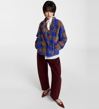 Essentiel Antwerp Karreau blazer med tern i blå