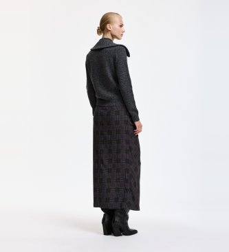 Essentiel Antwerp Saia midi drapeada Karm preta