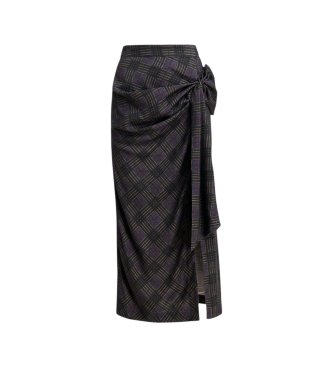 Essentiel Antwerp Saia midi drapeada Karm preta