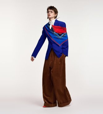 Essentiel Antwerp Foulard imprimé Klassik bleu