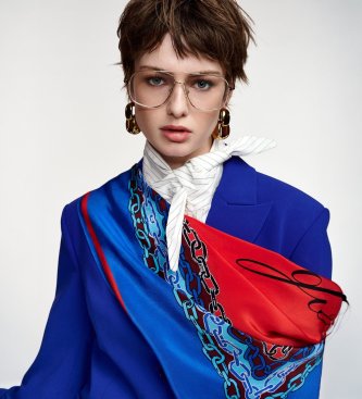 Essentiel Antwerp Foulard imprimé Klassik bleu