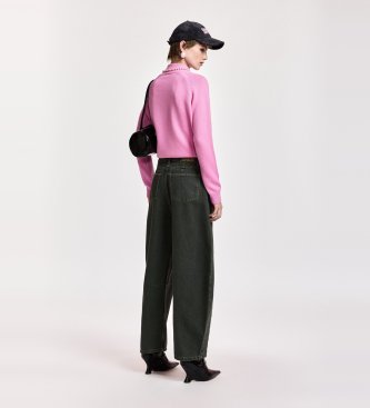 Essentiel Antwerp Cropped jeans i mörkgrå Kokos med tunnformade ben