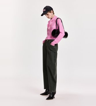 Essentiel Antwerp Cropped jeans i mörkgrå Kokos med tunnformade ben