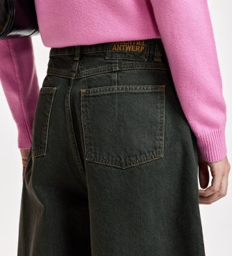 Essentiel Antwerp Cropped jeans i mörkgrå Kokos med tunnformade ben