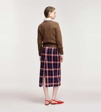 Essentiel Antwerp Pull brodé Korine marron