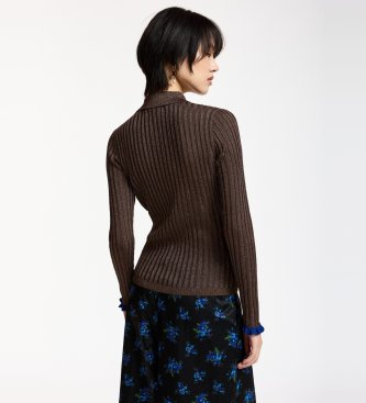 Essentiel Antwerp Polo ajusté Karan marron