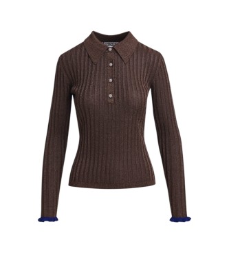 Essentiel Antwerp Polo ajusté Karan marron